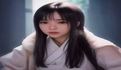 一位年轻女性用户在咖啡厅用笔记本浏览推特福利姬导航页面，表情轻松愉快